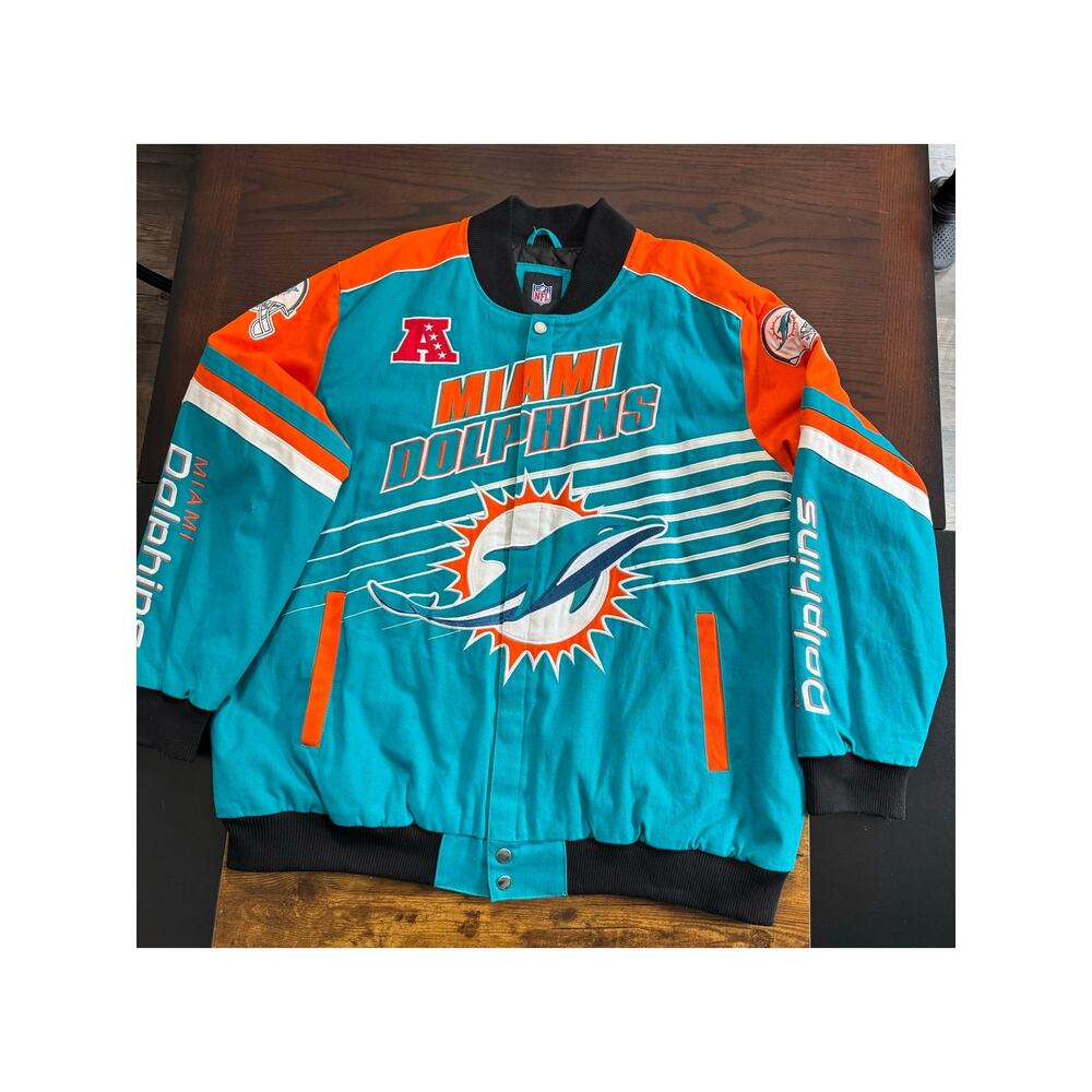 G-III Sports Miami Dolphins NFL Football Cotton Coat 4XL Embroidered